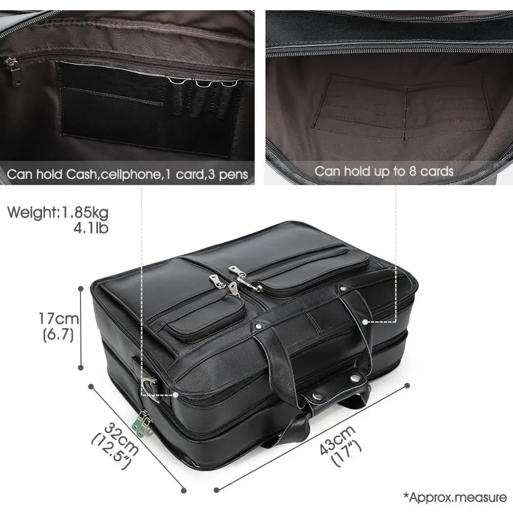 Роскошный деловой портфель tiding из необработанной телячьей кожи мужская сумка