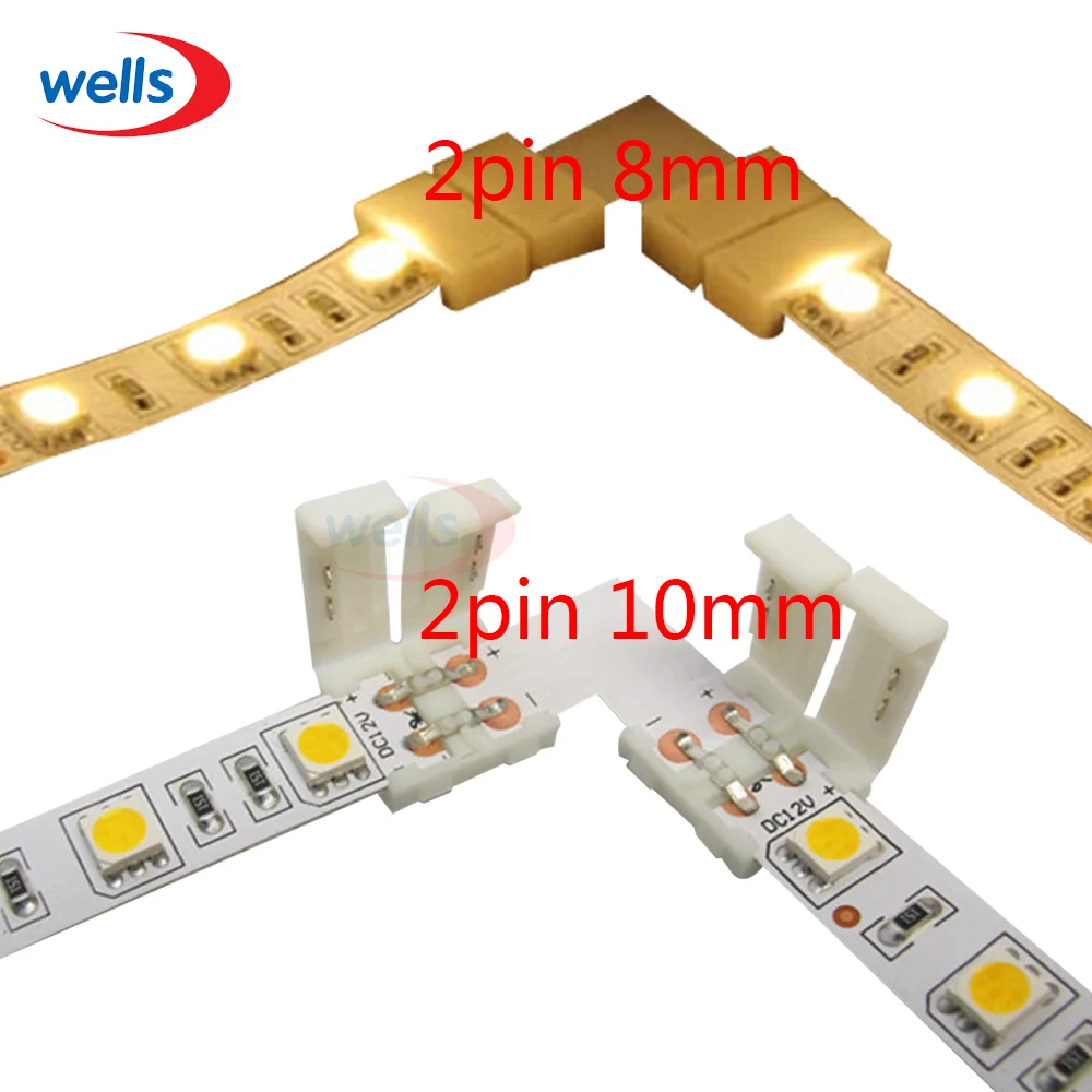 Фото Best pricel 2Pin 3pin 4 Pin 8 мм 10 L Форма LED разъем для подключения углу правый угол 3528 2811 2812 5050 Best pricel 2Pin 3pin 4 Pin 8 мм 10 L Форма LED разъем для подключения углу правый угол 3528 2811 2812 5050