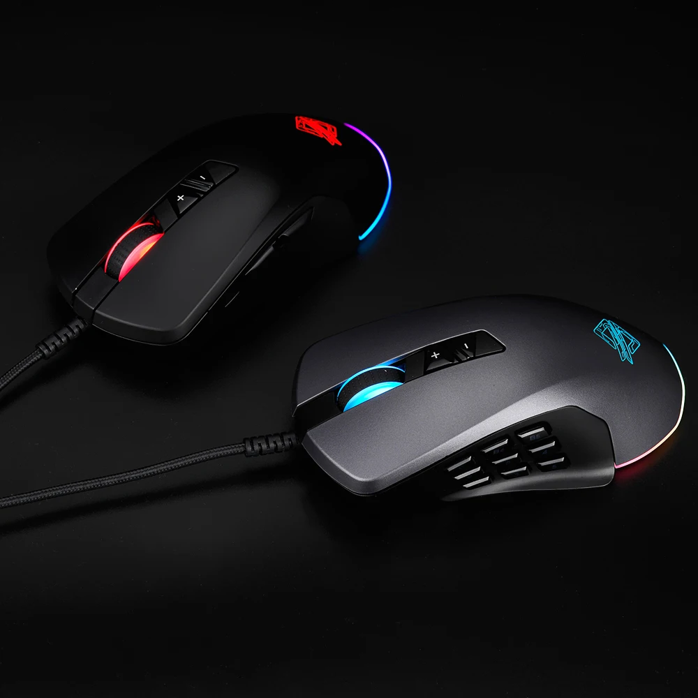 AJAZZ 5000 dpi модульная игровая мышь проводная геймерская оптическая сенсорная RGB с