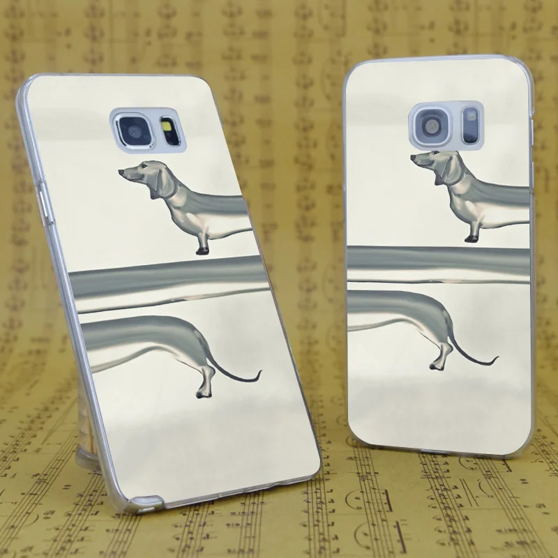 Dream Фокс b3306 Колбаса Собака Прозрачный жесткий чехол для Samsung Galaxy S 4 5 6 7 8 мини край