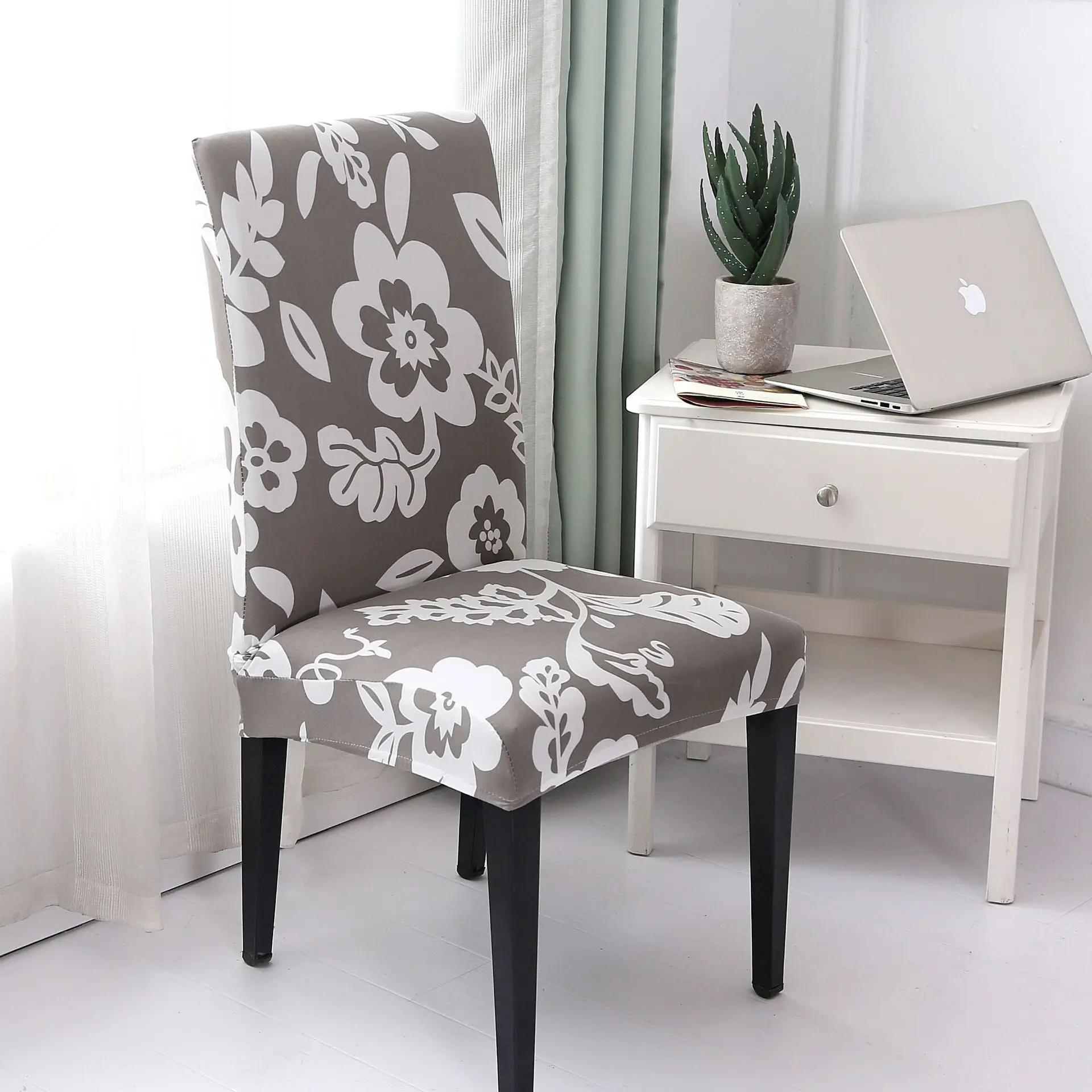 chair cover 8 Накидка на стул из спандекса Housse De Chaise Coprisedie чехлы для стульев обеденные Fundas Sillas Comedor superno Capa De Cadeira Funda Sillon - Цвет: chair cover 8