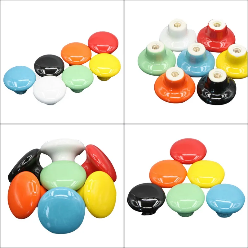 6 шт./компл. керамические ручки выдвижные для выдвижных ящиков цветные шкафа