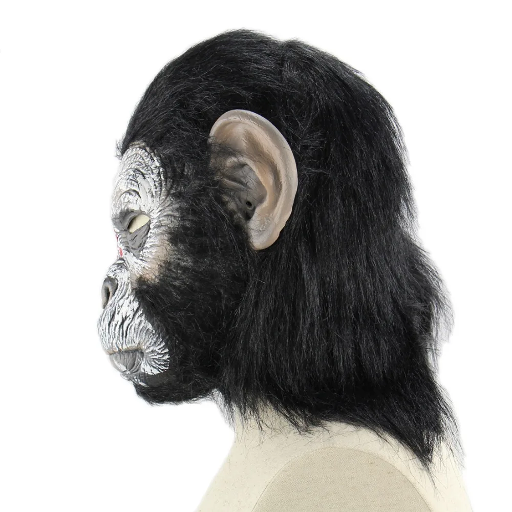 King Kong Planet of the Apes Gorilla Mask hood Monkey Latex Animals Masks Blood Scary Halloween Animal Adult Head | Дом и сад