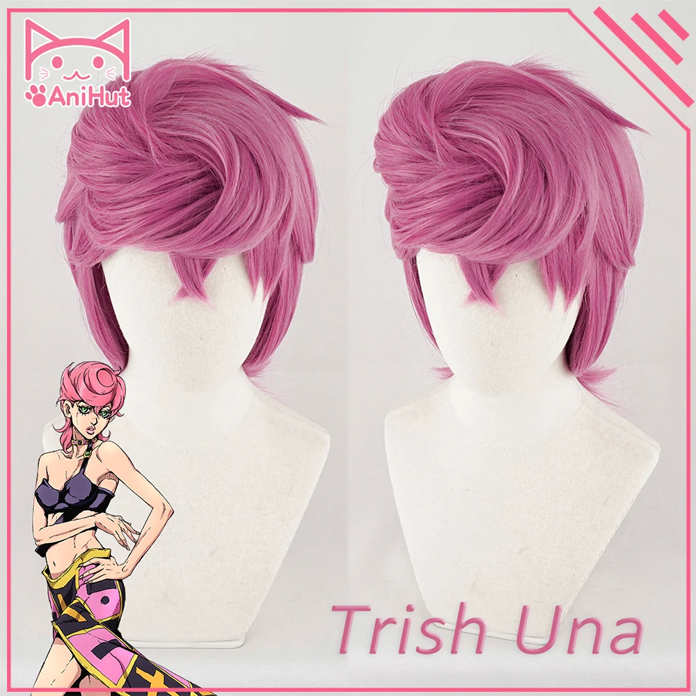 Anihut Trish Una косплей парик аниме JOJO Необычные Приключения Золотой ветер косплей парик Trish Una волосы Хэллоуин косплей