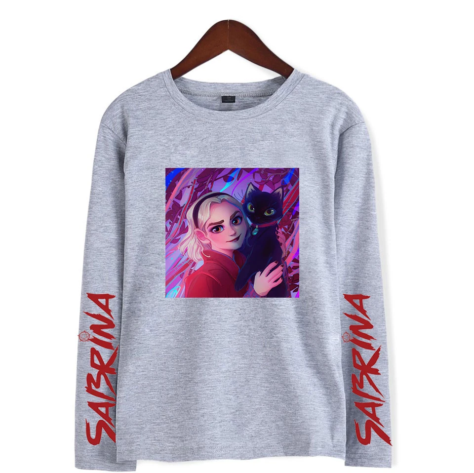 Sabrina/новая одежда с принтом Kpops, женская и Мужская одежда, повседневные топы, Лидер продаж, летние повседневные футболки с длинным рукавом, большие размеры