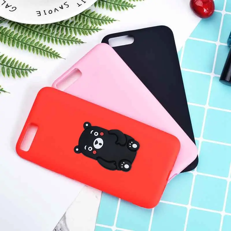 Case For Xiaomi Mi 6 Mi6 5.15&quot 3D Kawaii Kumamon Cute Stupid Bear Back Cover Xiomi Candy Lovely Silicone Cartoon Soft Lanyard |