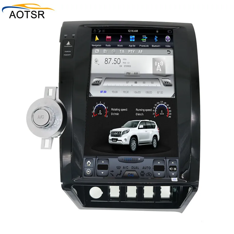 Tesla стиль Android 6,0 Автомобильный gps навигация для Toyota Tundra 2007-2011 Автомобильный Радио стерео BT нет dvd-плеер головное устройство большой экран