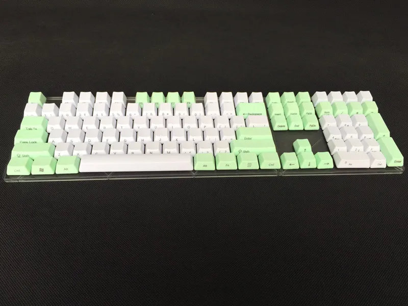 Крутая белая голубая Смешанная Толстая клавиатура PBT ANSI ISO макет 108 87 колпачки для