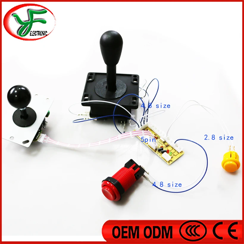 20 шт./лот аркадная кнопка 2 pin 8/4 8 клеммные провода для Jamma Arcade PC/PS2/PS3/XBOX USB энкодер