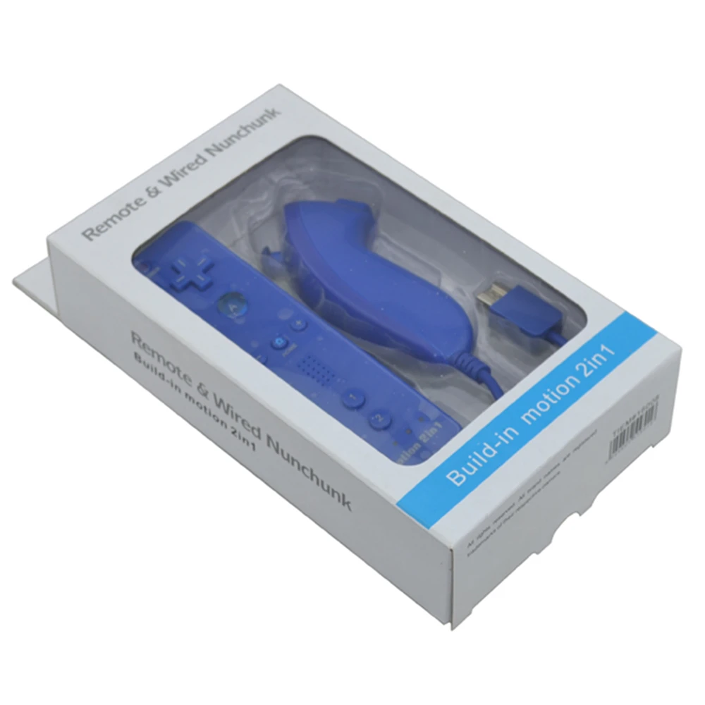 7 видов цветов Встроенный motion 2в1 для Wii remote & nunchunck Nintendo Gamepad/jostick/контроллер с Motion
