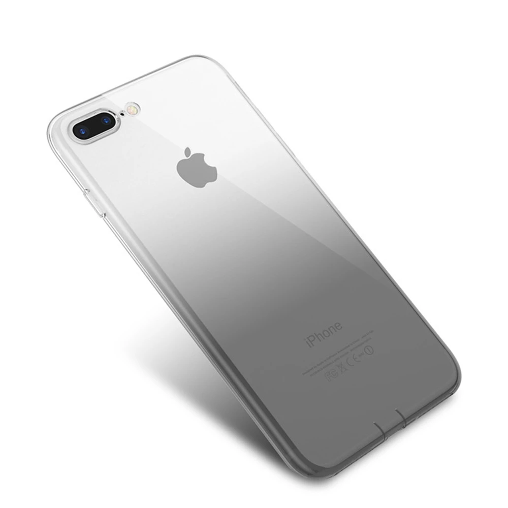 Black KISSCASE градиентный чехол для iPhone 11 6 6 S 7 8 Plus X XR XS Max Ультратонкий силиконовый чехол для iPhone 5S, se 11 Pro Max - Цвет: Black