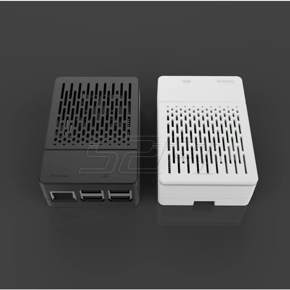 52Pi ABS черный/белый цвет чехол Корпус крышка комплект с радиаторы и охлаждающим вентилятором для Raspberry Pi 3 Модель B+/3/2 Модель B