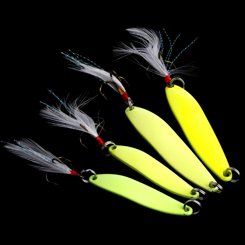 Рыболовные металлические светящиеся приманки тройные Крючки блёстки блестки