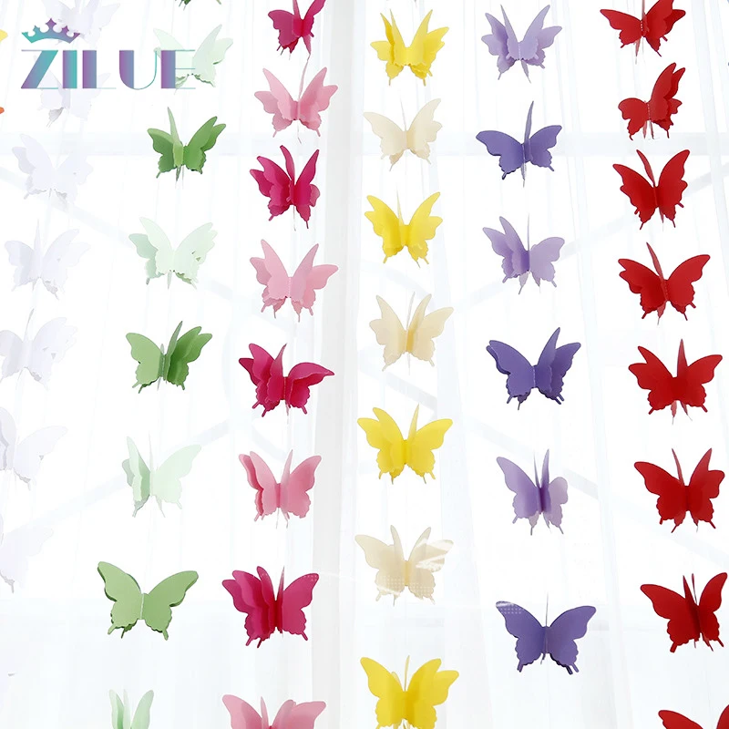 Zilue 10 шт./лот бабочка бумага для баннера гирлянда обратно в школу детский душ