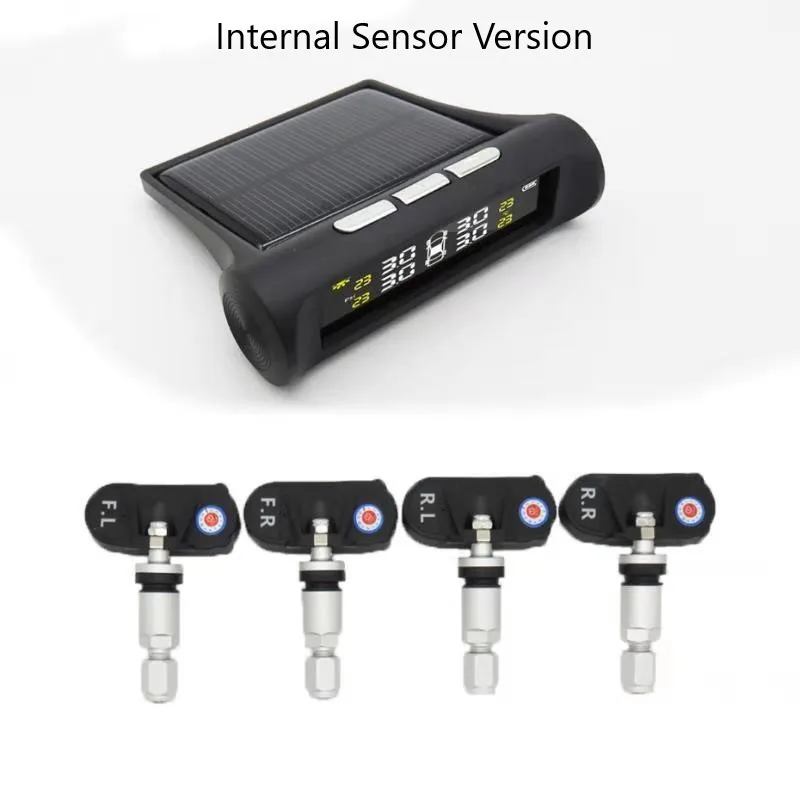 Internal 99psi Солнечный TPMS Охранные системы и безопасность Мониторы Системы Беспроводной 4 внутренний/внешний Сенсор автомобиля Температура Солнечный Мощность t06n t06w - Тип: Internal 99psi