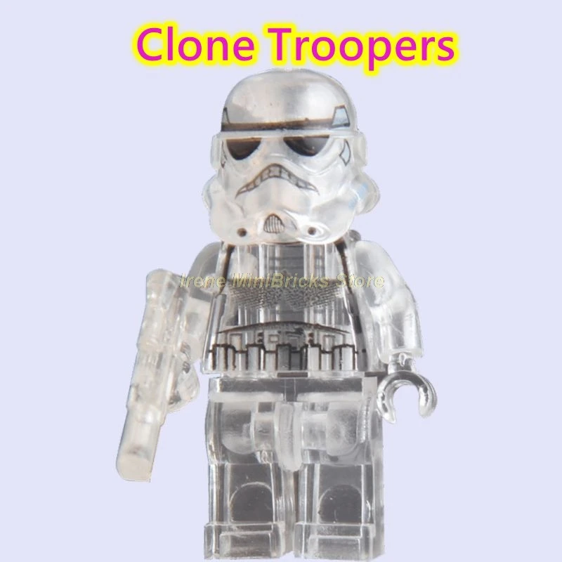 Clone Troopers Звездные войны, клон, штурмовик, Ewok Jabba Han Solo Leia, принцесса Дарт Вейдер, Звездные войны, игрушки для детей, строительные блоки, Звездные войны - Цвет: Clone Troopers