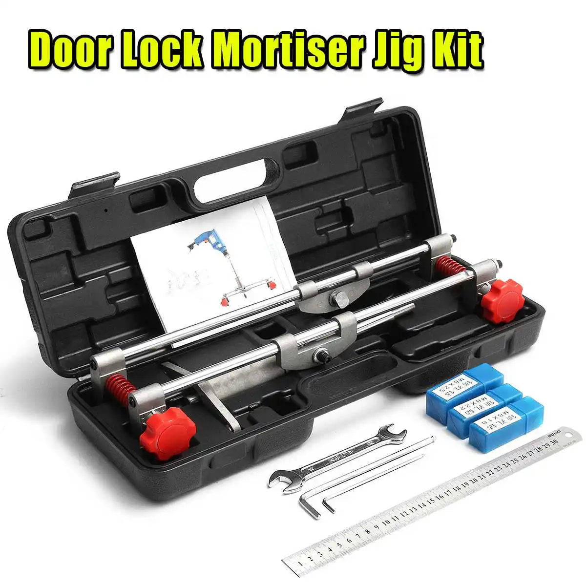 Новые 8 шт., приспособление для двери, джиг-замок, долбежный ключ DBB JIG1 с 3 резаками, чехол, набор инструментов для обслуживания
