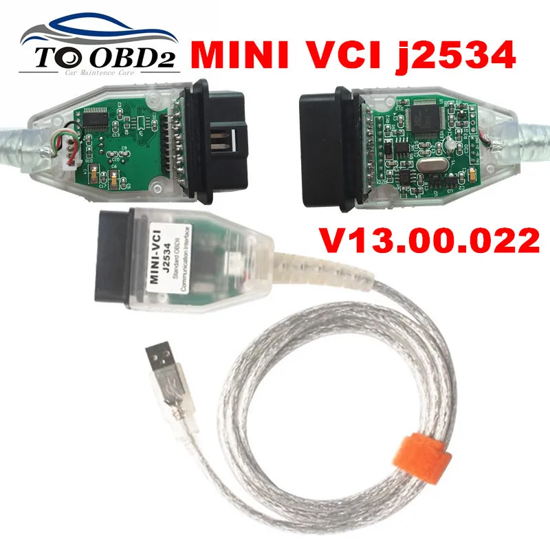 Новое поступление один кабель Mini-VCI J2534 для Toyota/Lexus TIS Techstream V13.00.022 диагностический инструмент кабель MINI VCI