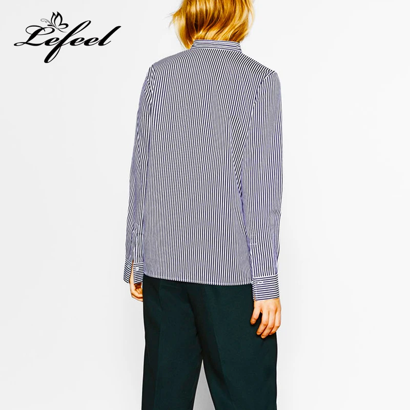 Lefeel 2018 Women Blouse Striped Shirt Autumn Sping Clothing Long Sleeve Tops Office Lady Blouses Casual Elegant Top Blusas |