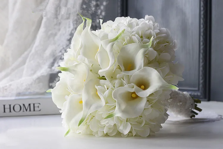 Белые Свадебные букеты JaneVini букет из искусственных цветов для невесты | Свадьбы и