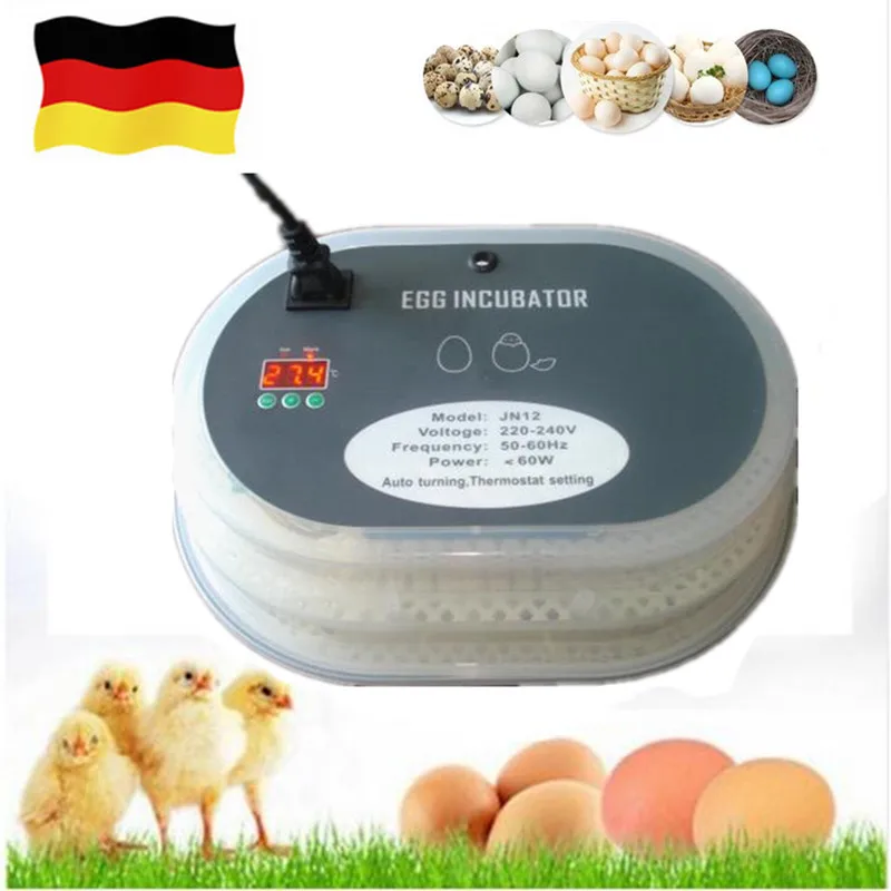 Full-Automatic Capacity 12 eggs hatching machine for sale mini household incubator hatchers tool with turner | Бытовая техника