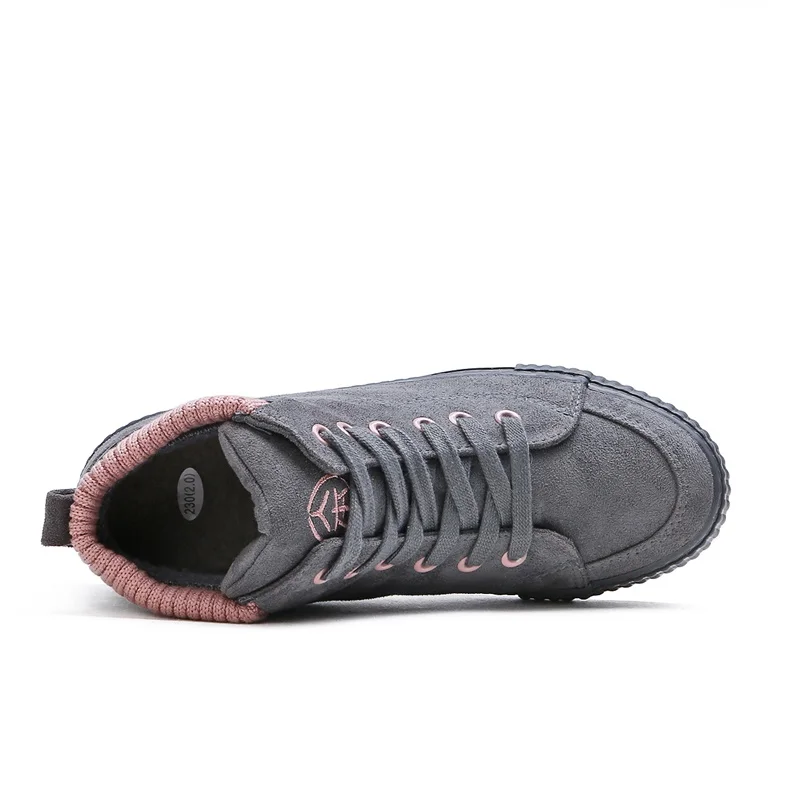 Женские зимние ботинки замшевые теплые на платформе женская повседневная обувь