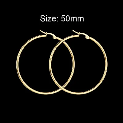 Gold 50mm YUKAM золото Нержавеющая сталь большие круглые серьги-кольца с длинным Баскетбол знаменитости креольский серьги вrincos бижутерия для Для женщин - Окраска металла: Gold 50mm