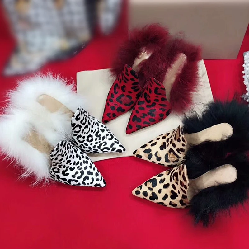 Женские леопардовые туфли лодочки с острым носком на высоком каблуке 10 5 см