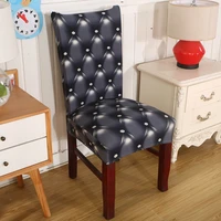 2pc spandex elastic flower printing chair cover protective slipcover anti dirty dining chair seat cover case for banquet party