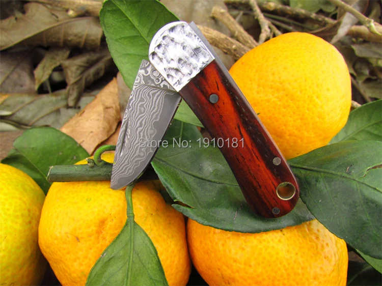 Складной мини-нож из дамасской стали ручной работы нож в подарок портативный