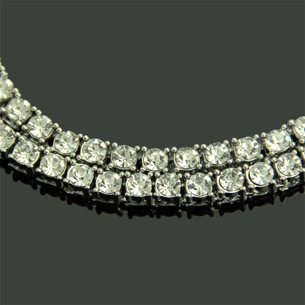 N032 Men's Hip Hop Gold Finish Rhinestone Charm Punk Jewelry Fashion Necklace Choker Long Chain 18&quot 20&quot22'' 26''