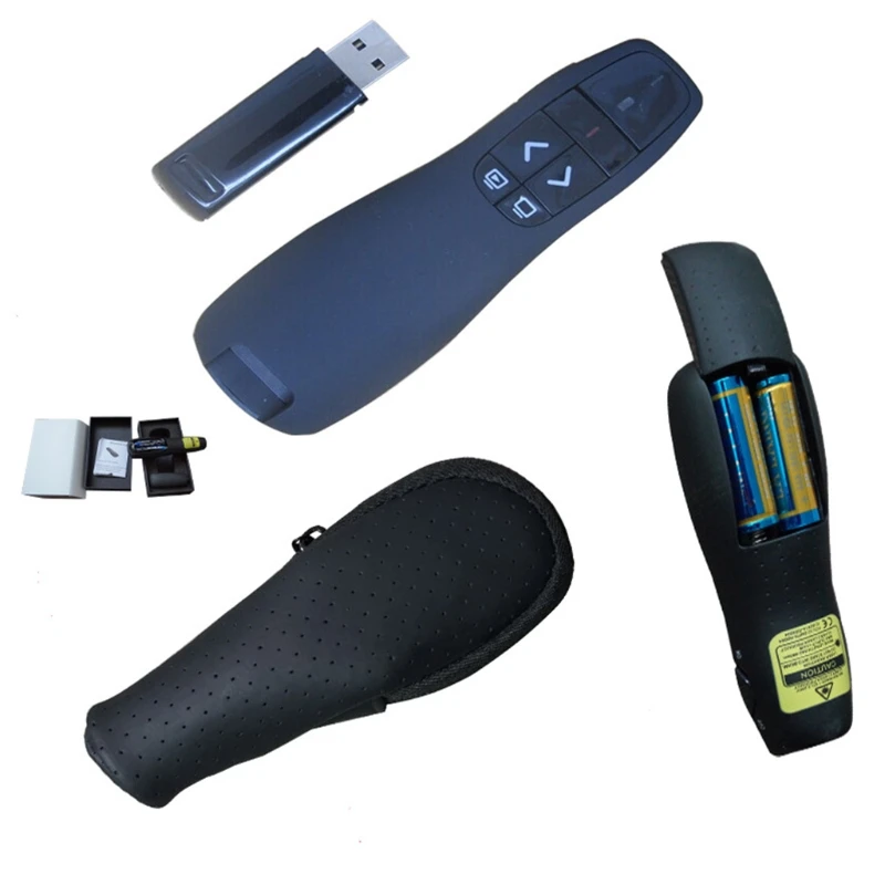 Черный 2 4 ГГц для Logitech Беспроводной ведущий R400 с красный лазерный указатель ручка