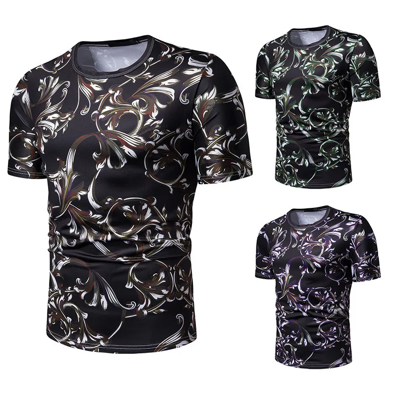 2019 брендовая футболка Топы пляжные Гавайские футболки мужские 3D Футболка