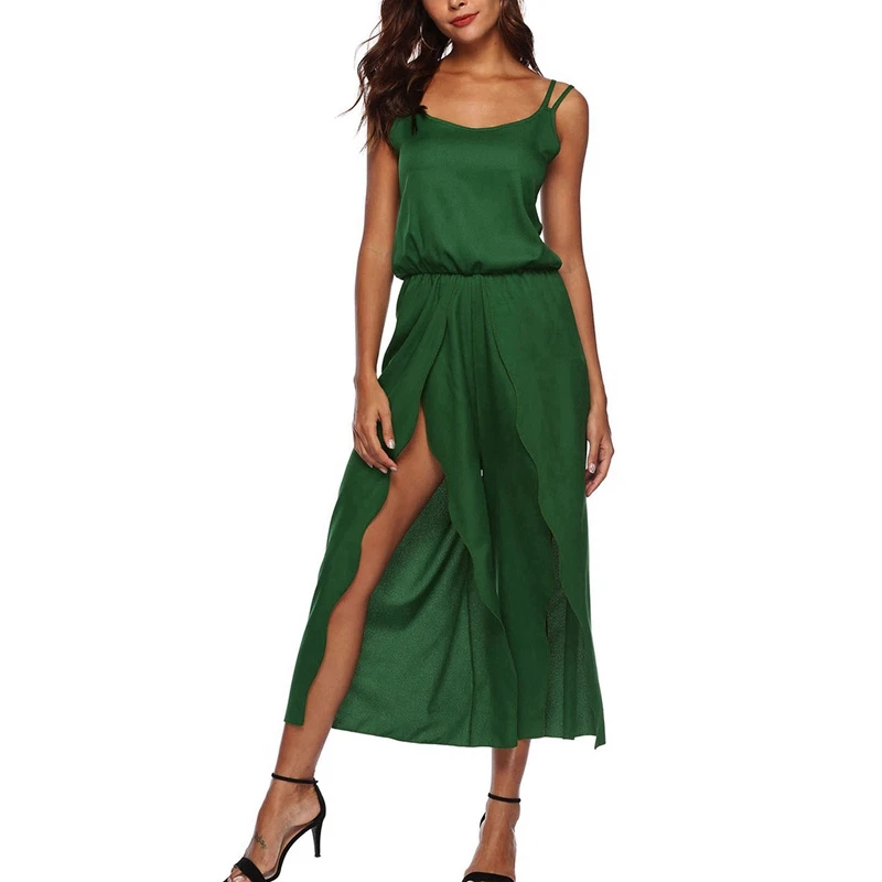 Женский Асимметричный комбинезон с эластичной резинкой на талии без рукавов