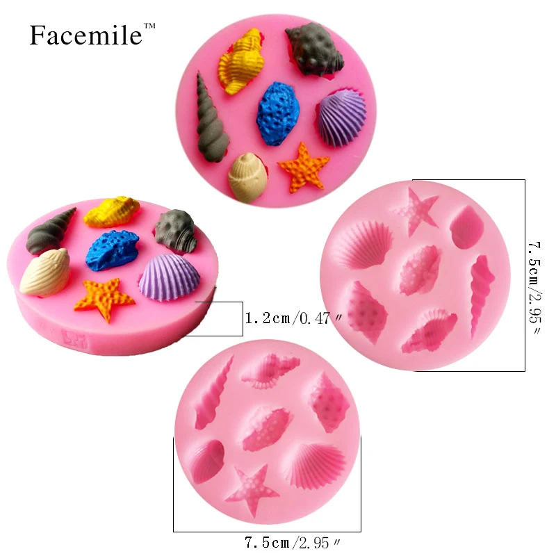 Выпечка Красивая Морская раковина и в форме раковины 3D силиконовая форма для