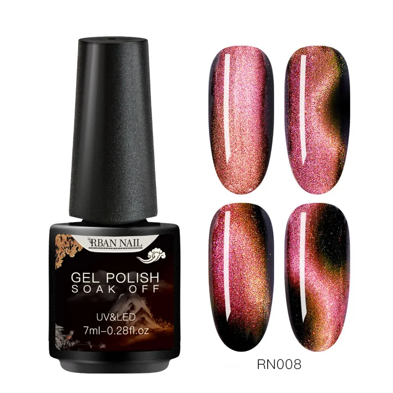 S05094 RBAN NAIL 5D/7D Хамелеон для использования с магнитом кошачий глаз Гель-лак для ногтей замачиваемый Гель-лак долговечный лазерный Сияющий УФ светодиодный лак для ногтей - Цвет: S05094