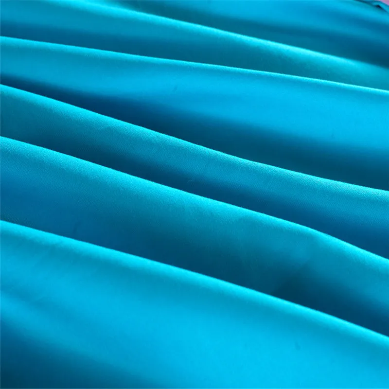 Aqua синий фиолетовый сиреневый постельных принадлежностей король одеяло Doona