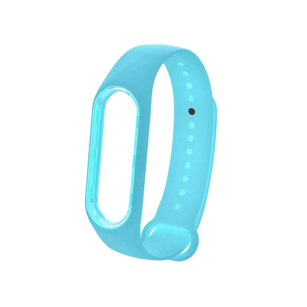 Mi band 4 ремешок Lu mi nous силиконовый браслет регулируемый цветной ремешок на запястье для xiaomi mi 43 смарт-браслеты светится в темноте - Цвет: sky blue