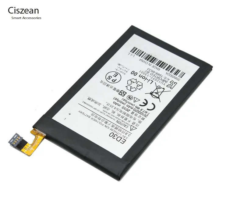 Ciszean 1x2010 мАч ED30 / ED 30 Сменный аккумулятор для сотового телефона Motorola Moto G G2 XT1028 XT1032