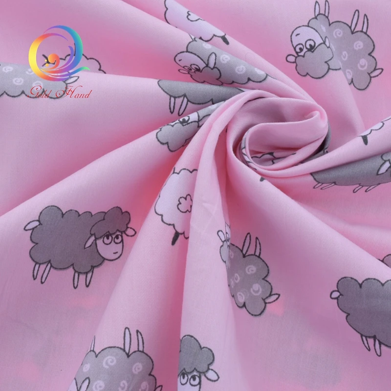 Саржевая хлопчатобумажная ткань Haisen с мультипликационным принтом для