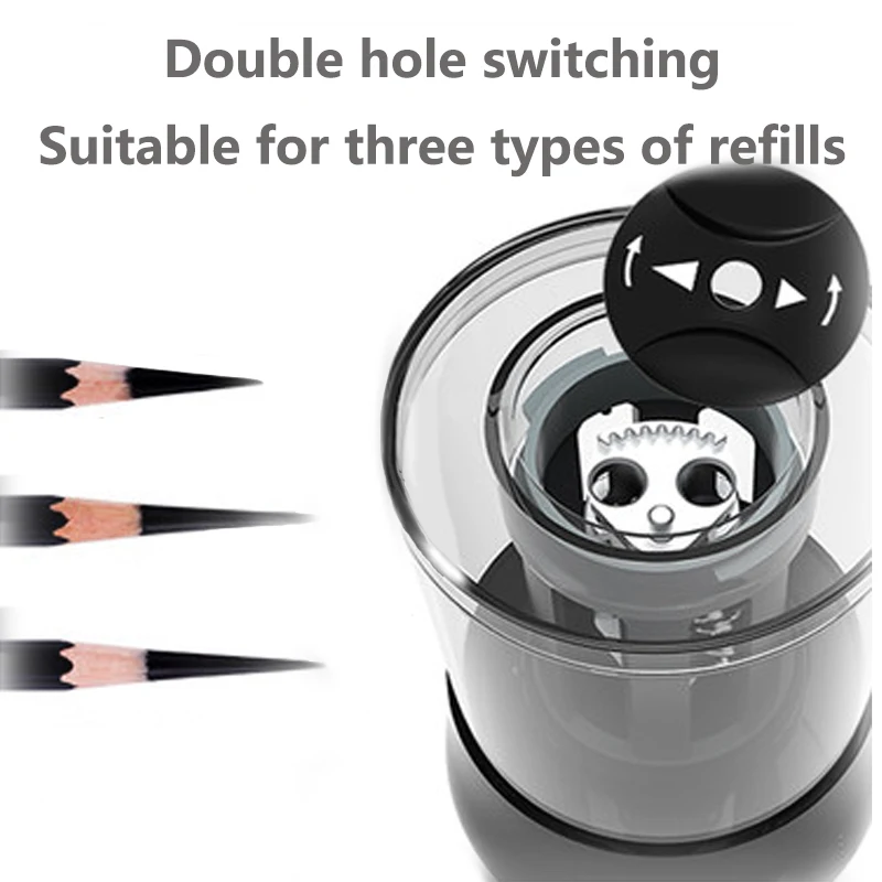 2 отверстия электрическая точилка для карандашей использование USB/AC/литиевая