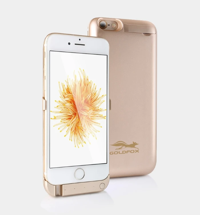 5000 мА/ч, Батарея Зарядное устройство чехол для iphone 6 6s внешнего резервного Батарея чехол Мощность Bank зарядное устройство чехол Обложка для iphone 6s 4,7 дюймов - Цвет: Gold