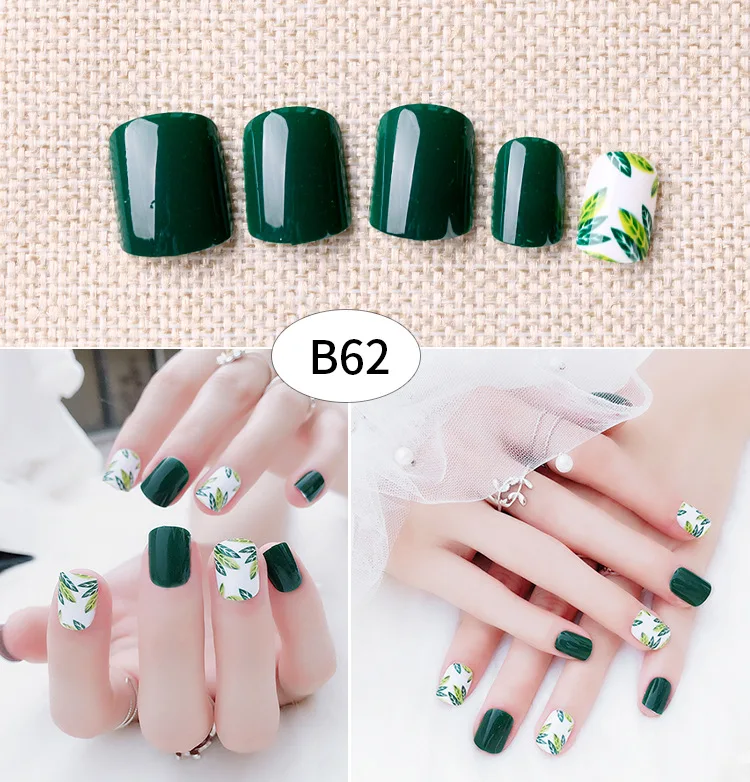 Новейшие накладные ногти 2019 длинные квадратные конфетных цветов 24 шт. матовый