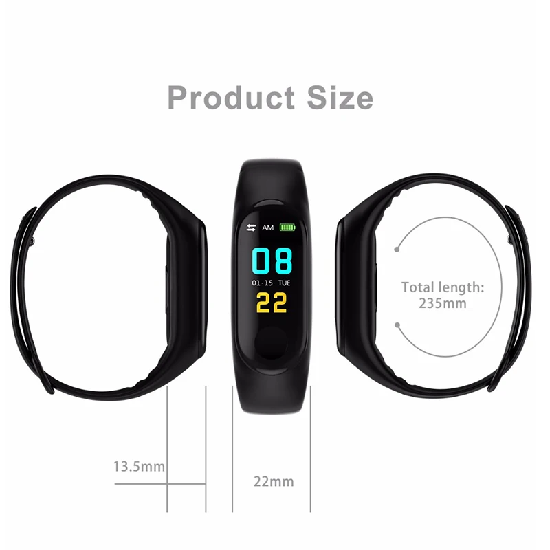 Смарт-браслет FocuSmart M3 фитнес-трекер кровяное давление монитор HeartRate