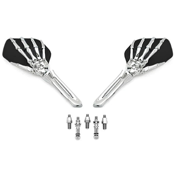 

Brand NEW Black/Chrome Custom Skeleton Mirrors For Suzuki Intruder Volusia VS 700 750 800 1400 1500