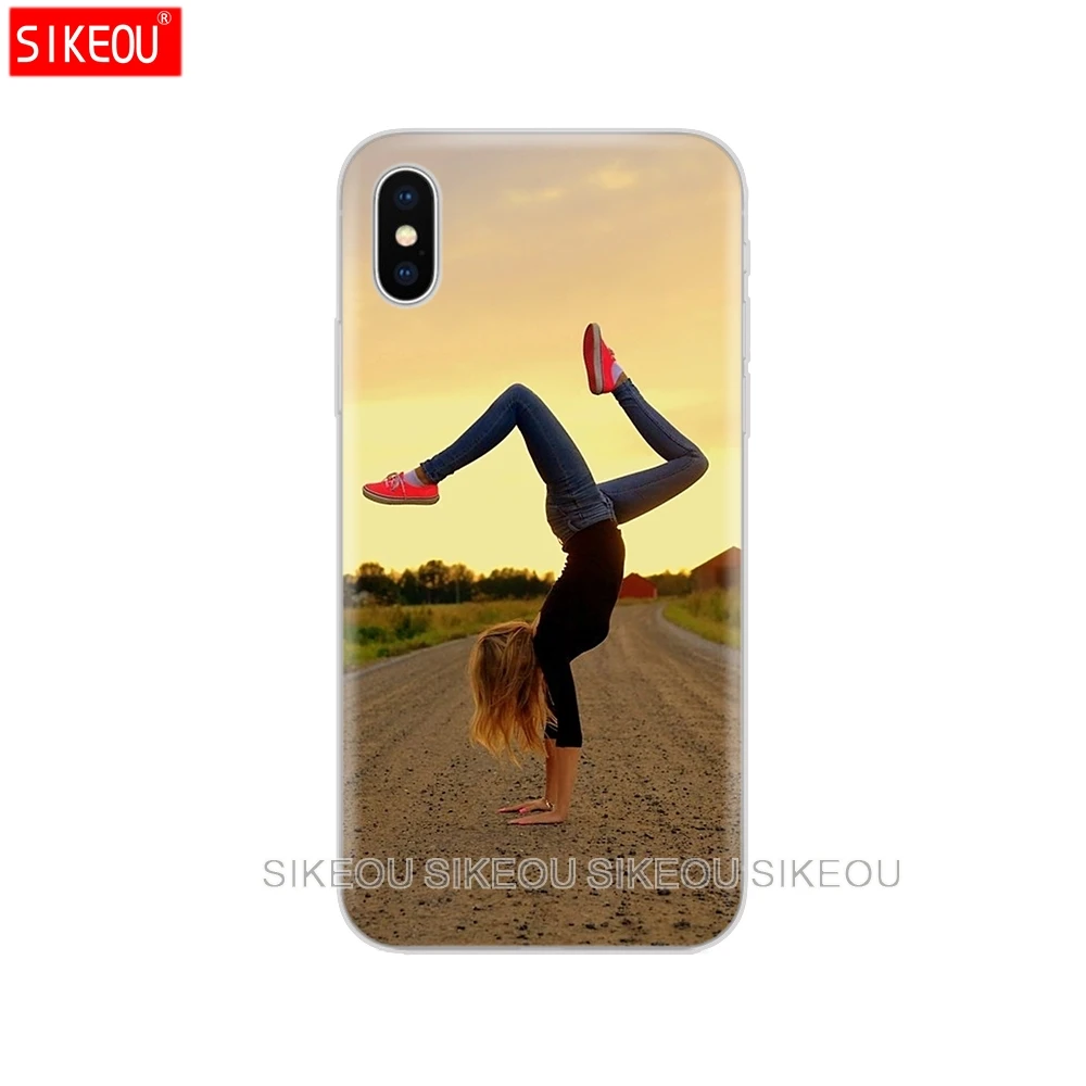 Силиконовый чехол для телефона Iphone 6X8 7 6s 5 5s SE 2020 Plus 10 XR XS 11 Pro Max с гимнастическим