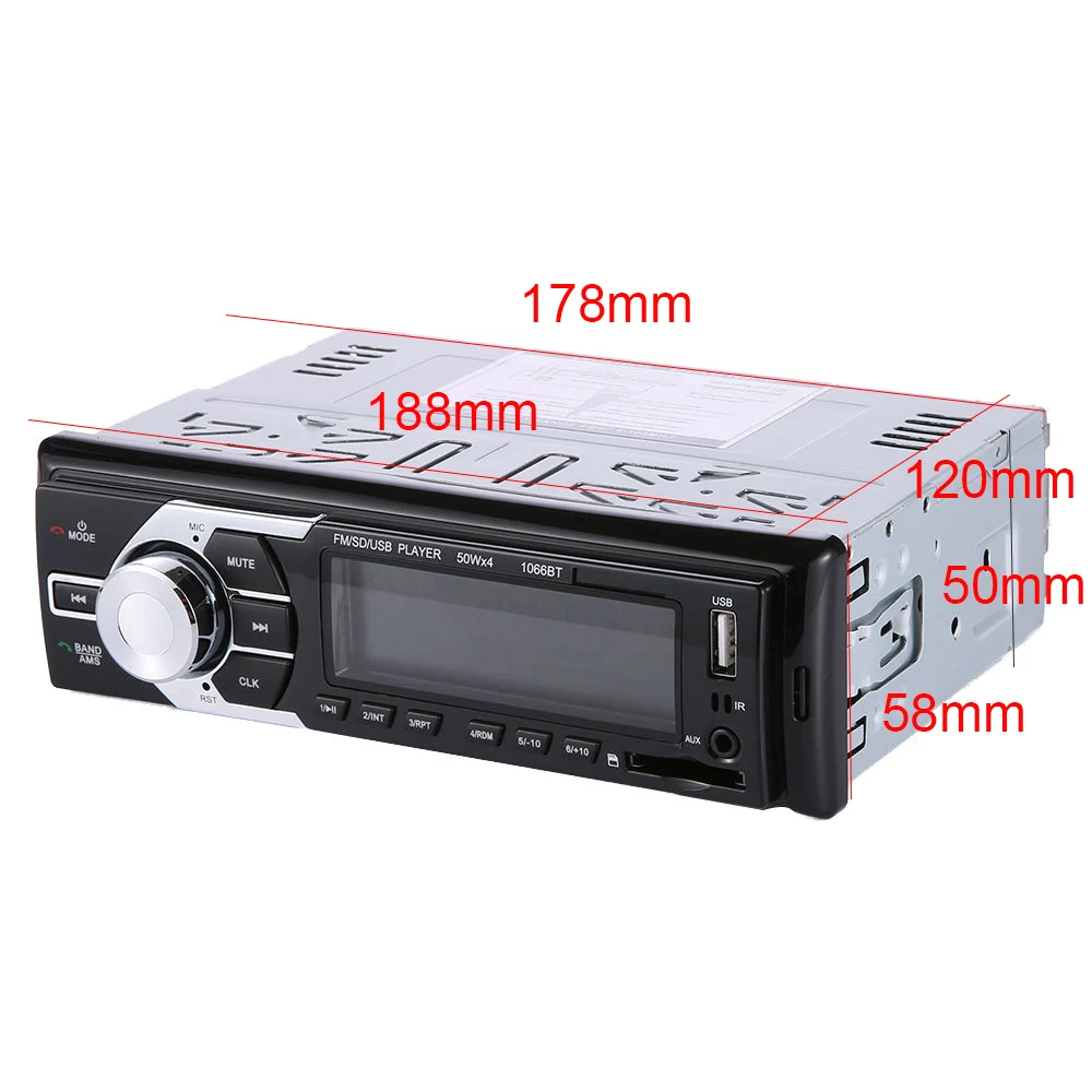 Автомобильный тюнер 12V стерео bluetooth FM Радио Аудио плеер телефон USB/SD MMC порт с In Dash 1