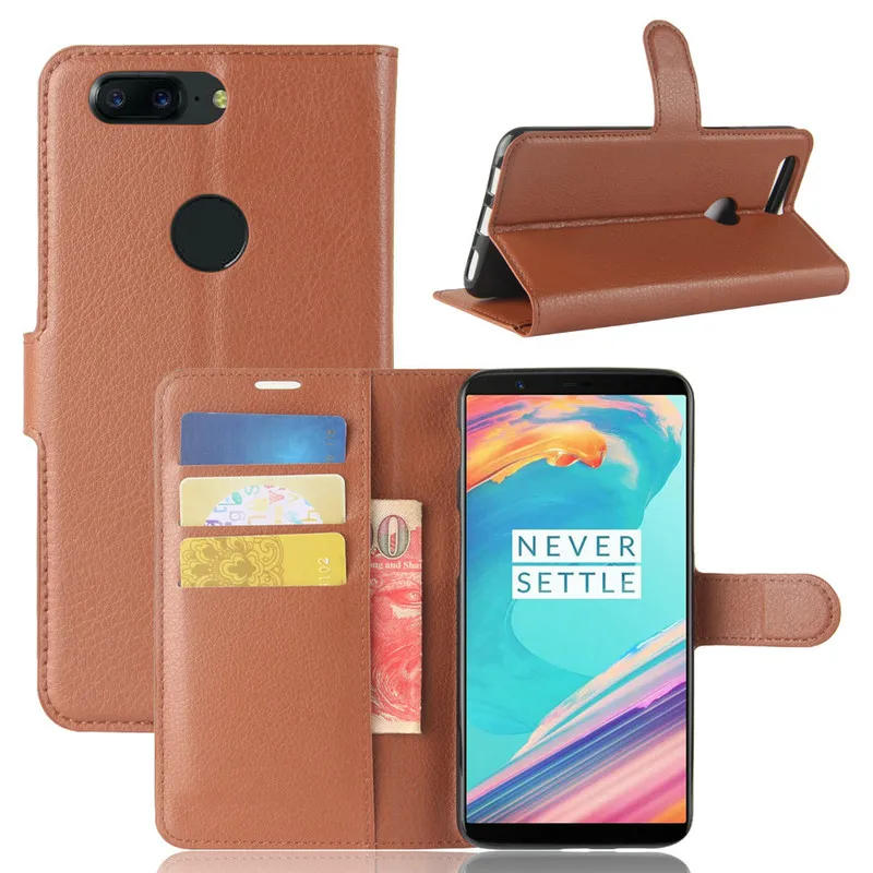 Роскошный кожаный чехол-книжка WIERSS для OnePlus 5 T A5010 чехол 6 телефона чехол-бумажник +
