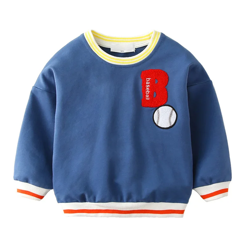 

2018 Детская толстовка из 100% хлопка для мальчиков и девочек с вышитыми буквами, спортивный топ, весенняя одежда для малышей