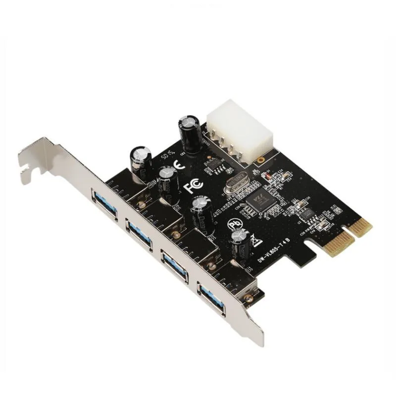 Плата расширения 4 порта USB 3,0 PCI-e PCI express PCIe USB 3,0 концентратор адаптер 4 порта USB3.0 контроллер USB 3 0 PCI e PCIe Express
